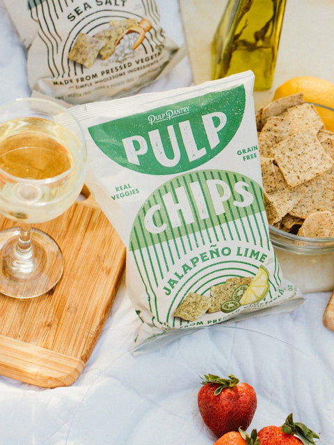 Jalapeño Lime - Pulp Pantry Corn Free, Grain Free, Gluten Free, Vegan Veggie Chips Healthy Tortilla Chips