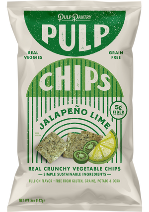 Jalapeño Lime - Pulp Pantry Corn Free, Grain Free, Gluten Free, Vegan Veggie Chips Healthy Tortilla Chips