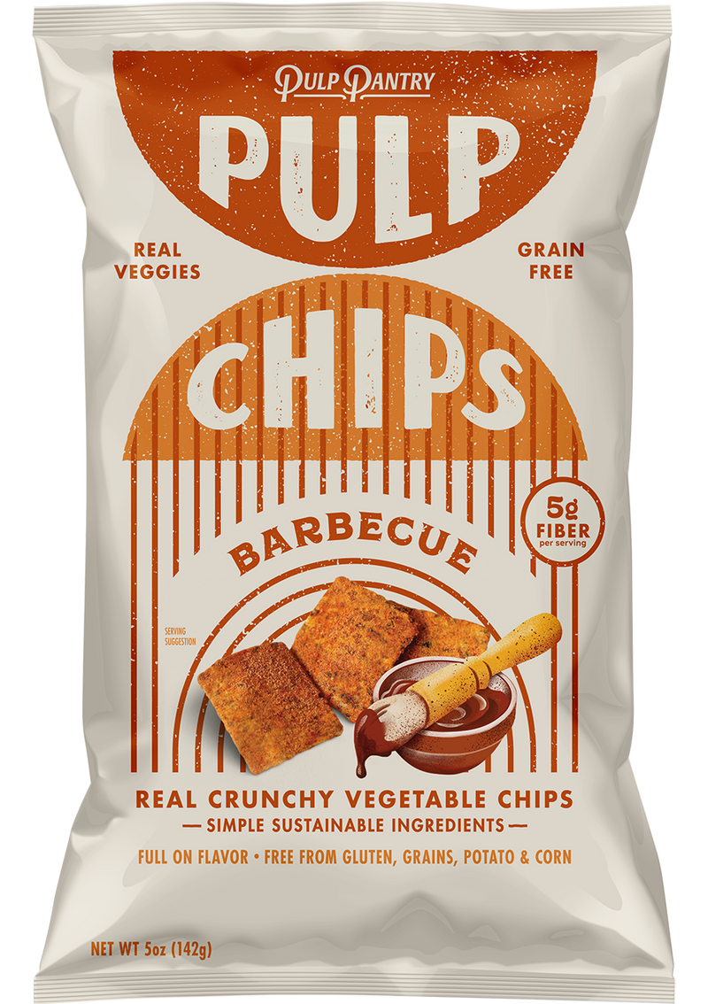 Spicy Barbecue - Pulp Pantry Corn Free, Grain Free, Gluten Free, Vegan Veggie Chips Healthy Upcycled Snack Foods Healthy Tortilla Chips